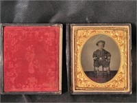 Antique Child Tin Type Photograph