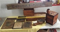 10pc old wooden crates signs voting box more