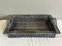 21" Wicker Tray with Handles