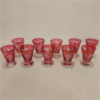 Red Cordial Glasses