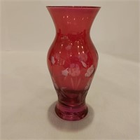 Red Crystal Vase