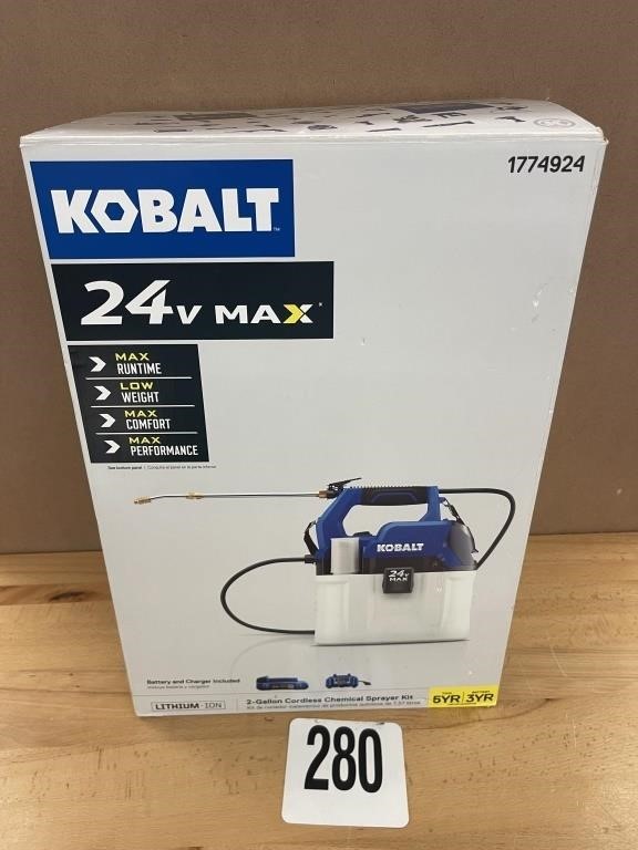 KOBALT 24V CHEMICAL SPRAYER W/ BATTERY & CHARGER