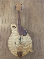 Mandolin wood clock by Exotic Woods - works