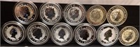 (11) $1.00 Australian 1 oz. .999 Silver Coins