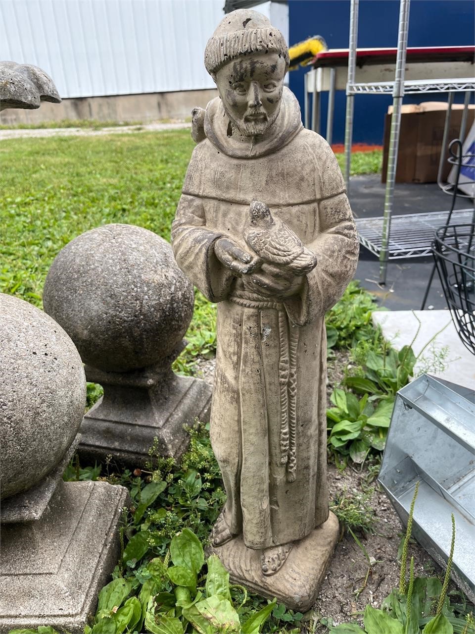 Concrete Saint Francis statue