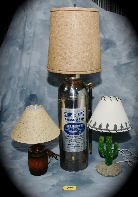 Fire Extinguisher Lamp & misc
