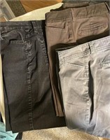 3 Nice Pairs of Ladies Size 12 Riders Pants