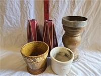 Pottery Vases, Candle Stand & More