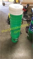 Stack 5 gallon buckets and lids