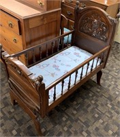 Carved Victorian Crib