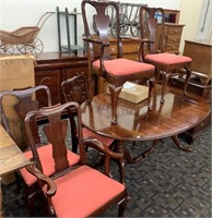 8 Pc. Cherry Dining Room Set (Ext. Table, 6
