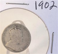 1902 Edwardvs VII Canadian Silver Dime
