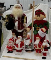 Vintage Santa's, elf &  Christmas in box