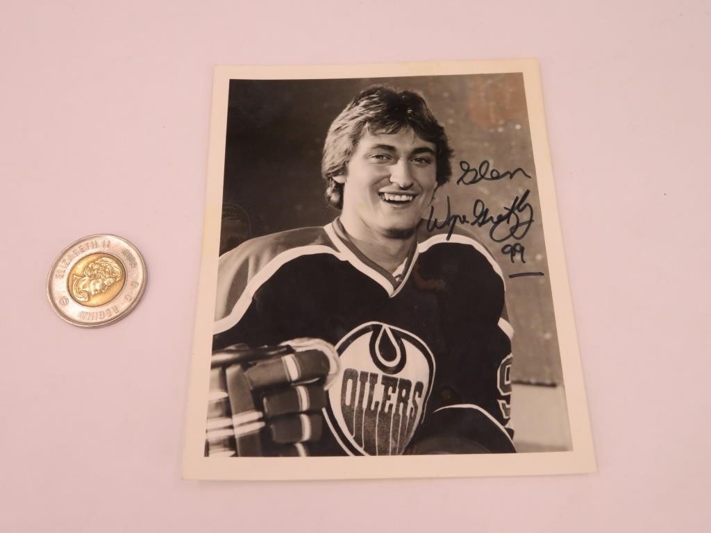 Photo signée Wayne Gretzky et Glen , Hockey