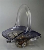 Large Murano Glass Basket 17" Tall