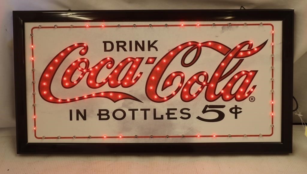Red Flashing Coca-Cola Lighted Sign