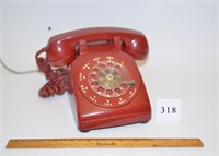 Vintage Red Rotary Dial Phone
