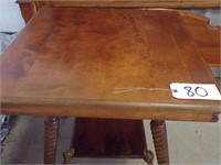 ANTIQUE CLAW FOOT TABLE (with brass)