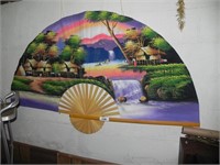 Large Fold Out Fan on Wall