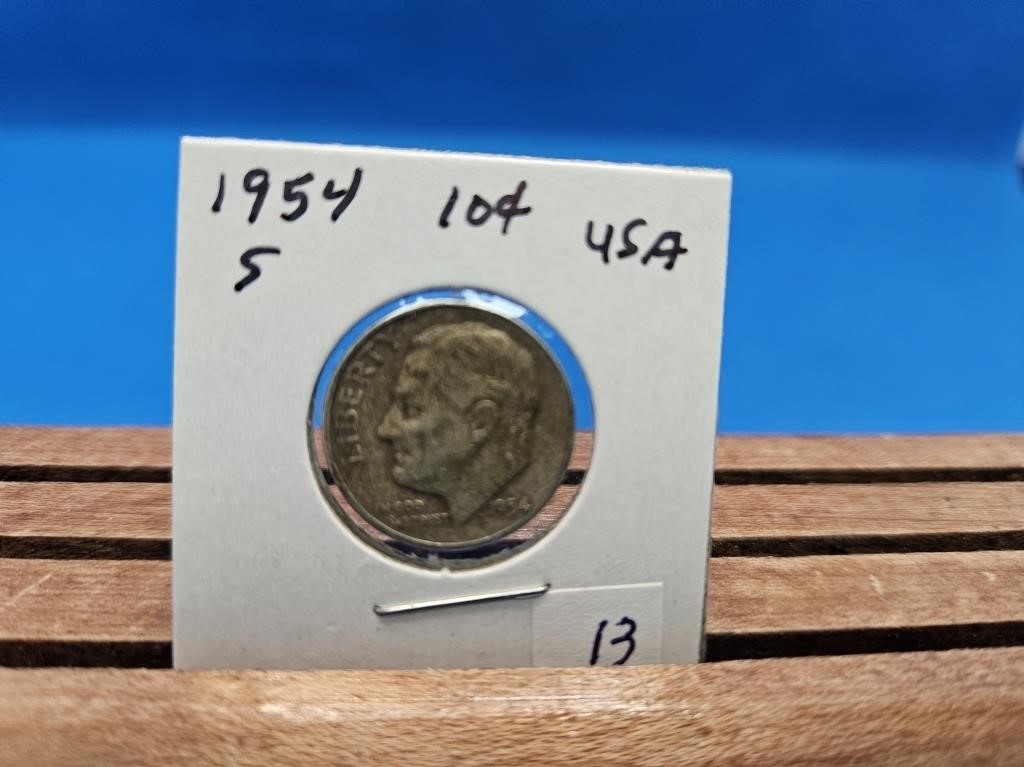 1954 S ROOSEVELT USA DIME