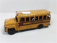 Antique metal school bus toy