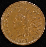 1867 INDIAN HEAD CENT CHOICE UNC