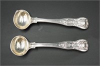 Pair of KIngs Pattern HMSS mustard spoons