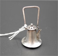 Doll house miniature silver kettle