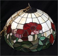 STAINED GLASS HANGING CHANDELIER