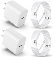SEALED-2Pack 20W iPhone Charger MFi Certified .x2