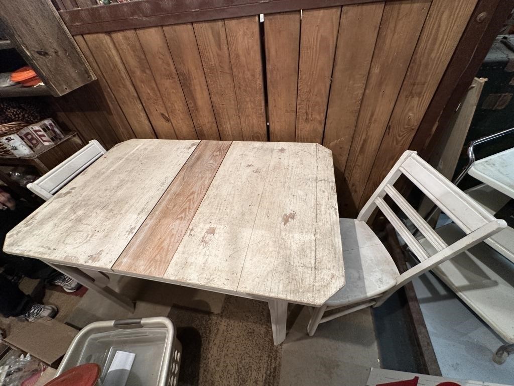 wood kitchen table and 2 chairs