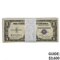 PACK OF (100) 1935-D $1 SILVER CERT'S GEM UNC