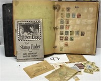 Vtg stamp collection w/ book