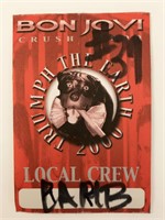 Bon Jovi Crush Triumph the Earth 2000 Local Crew B