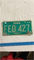 Iowa license plate 79