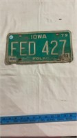 Iowa license plate 79