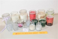 Group lot of Jar Candles & Small Votive Candles A