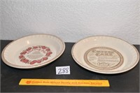 Group Lot of 2 Vintage Pie Plates 1 Cheesecake