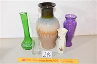 Group Lot of Vases - Some Glass, 1 Porcelain, 1