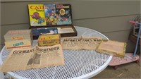 VINTAGE CARTOON BOOKS- CIGAR BOXES- 1941 AND 1945