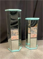 Two Mirrored Display Pedestals