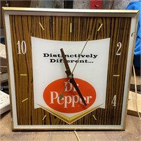 Dr. Pepper Clock "Distinctively Different"
