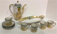 Vintage made in Japan China coffee pot with 5