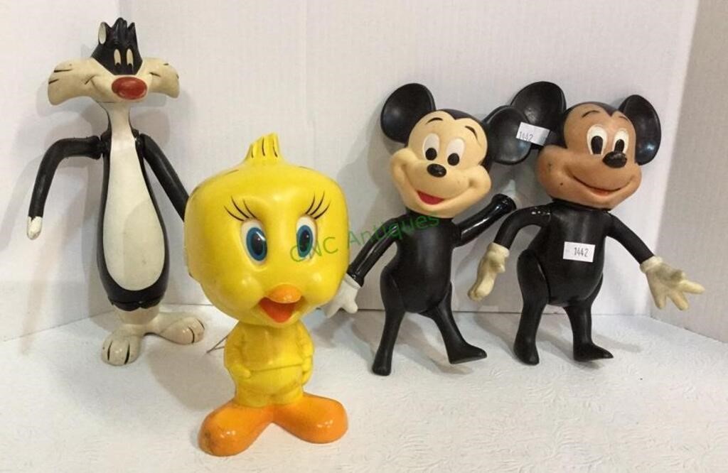 Vintage toy lot includes Mickey Mouse vinyl