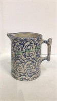 Very nice sponge ware pitcher measuring 7 inches