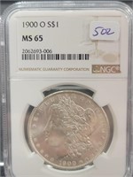 1900-O MORGAN SILVER DOLLAR - NGC: MS65