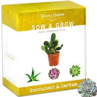 Sow & Grow Seed Starter Kit Succulent & Cactus