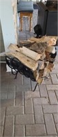 Metal frame firewood holder