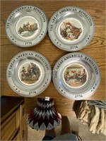 4-1976 pewter plates mfr'd in Canton, Ohio
