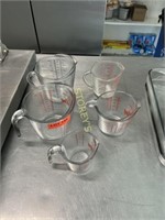 5 Asst Glass Measuring Cups